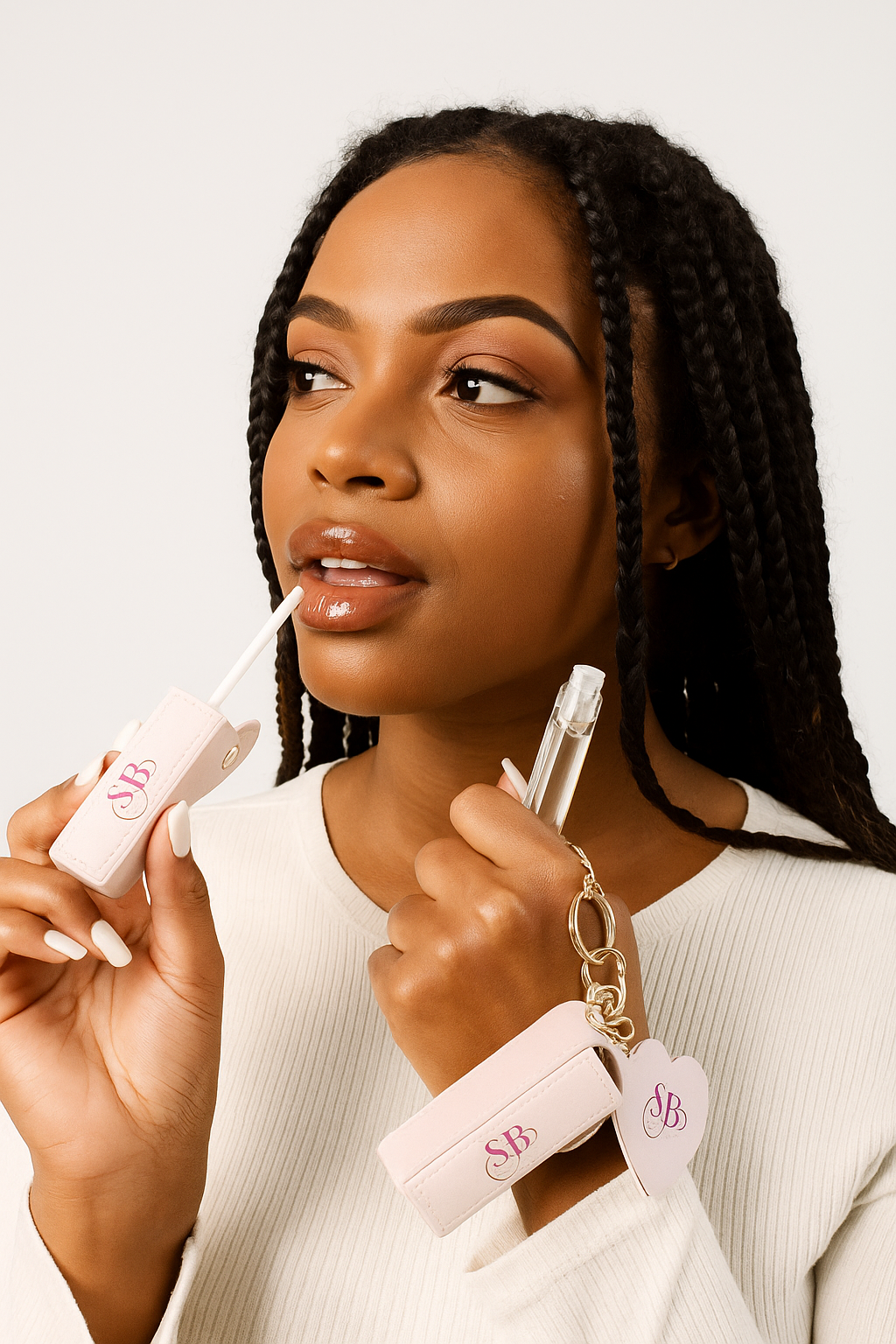 💗 Lip Gloss Keychain Holder Beauty On The Go